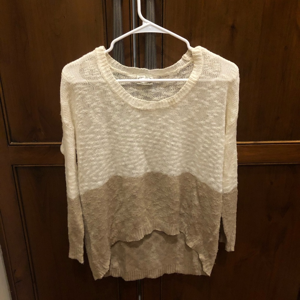 Tan and brown light sweater